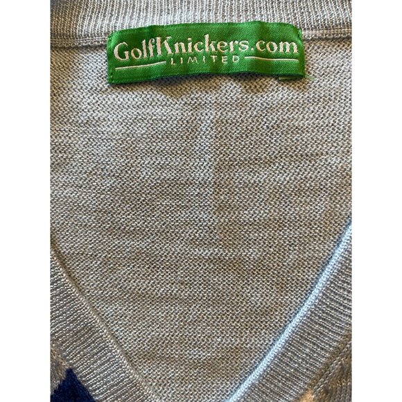 Golf Knickers Argyle Sweater Vest Men's Lt. Blue/Royal/White V-Neck XL Golf - Picture 4 of 15